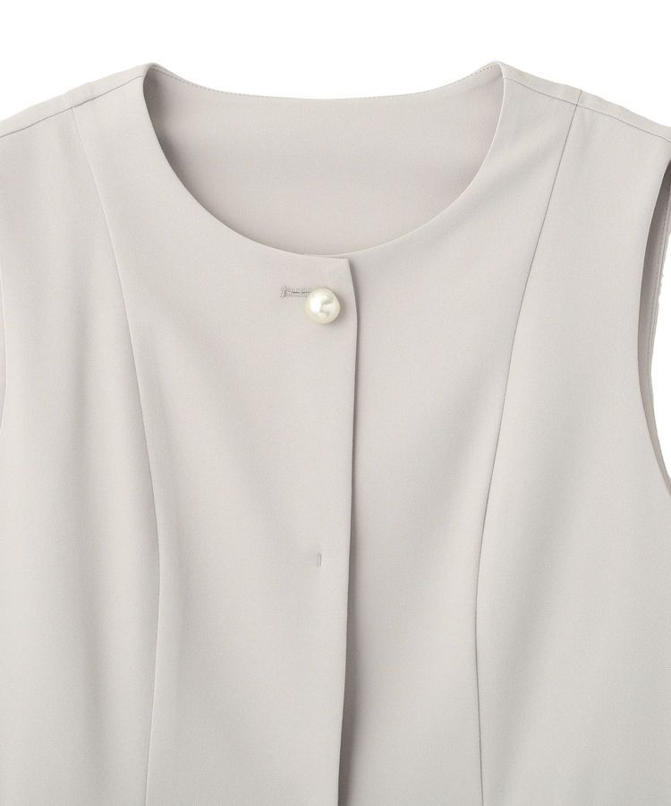 YECCA VECCA「パールペプラムジレ」|ベスト・ジレ|