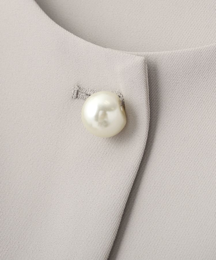 YECCA VECCA「パールペプラムジレ」|ベスト・ジレ|
