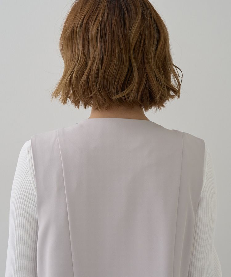 YECCA VECCA「パールペプラムジレ」|ベスト・ジレ|