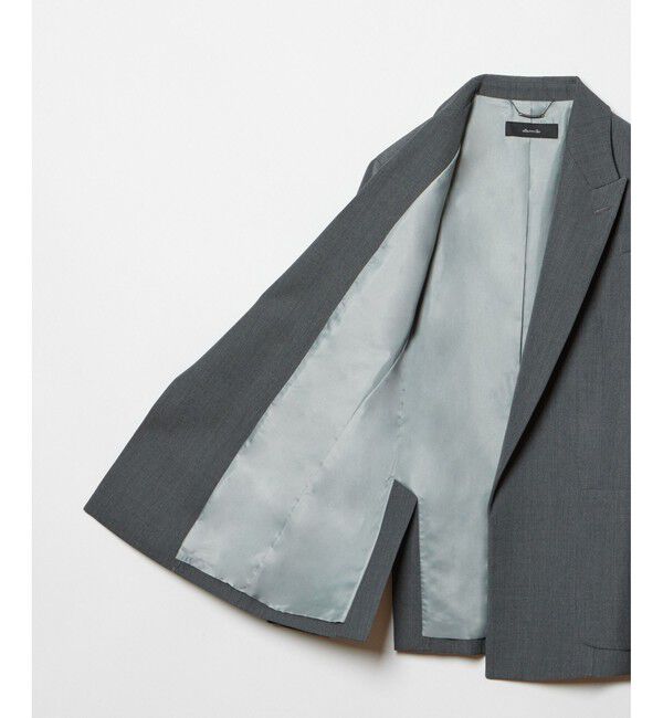 allureville「ビスコースウールボタンレスジャケット」|テーラードジャケット|