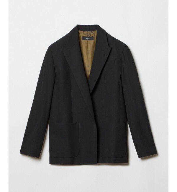 allureville「ビスコースウールボタンレスジャケット」|テーラードジャケット|