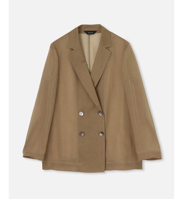 allureville「シアーオーガンジージャケット」|テーラードジャケット|キャメル