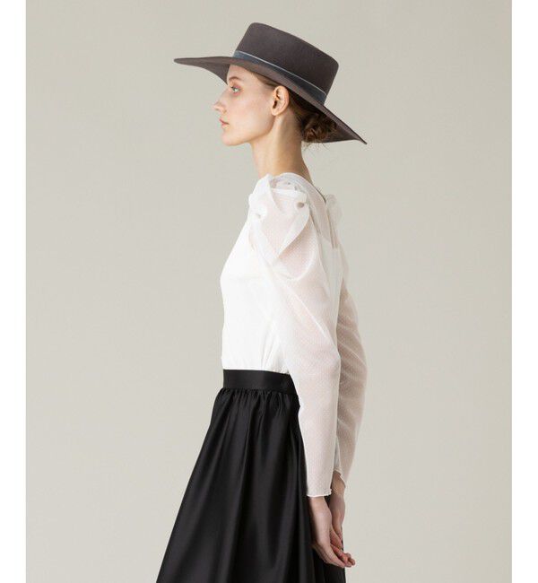 LOULOU WILLOUGHBY「【LOULOU WILLOUGHBY】ドットチュールジコスリーブプルオーバー」|Tシャツ・カットソー|