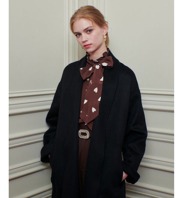 LOULOU WILLOUGHBY「WEB限定【LOULOU WILLOUGHBY】デシンハートプリントボウタイブラウス」|シャツ・ブラウス|