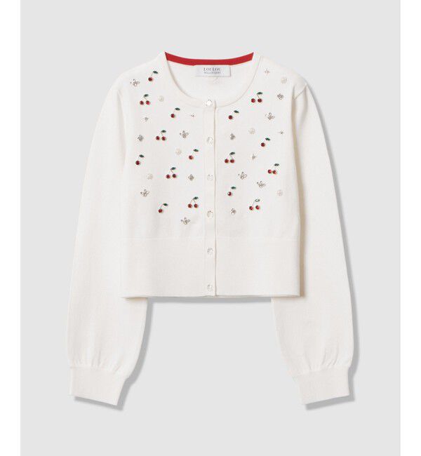 LOULOU WILLOUGHBY「【LOULOU WILLOUGHBY】CHERRYビジューカーディガン」|カーディガン|