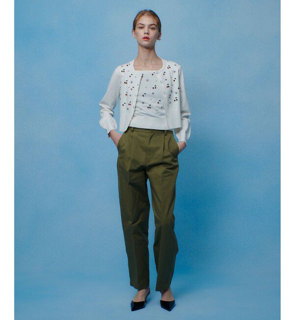 LOULOU WILLOUGHBY「【LOULOU WILLOUGHBY】CHERRYビジューカーディガン」|カーディガン|