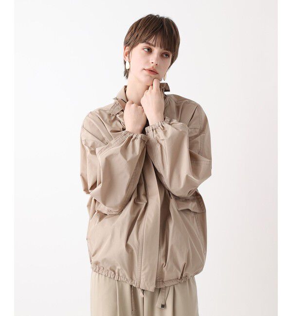 allureville「【ATELIER Line】メモリータフタスタンドカラーブルゾン」|ブルゾン・スタジャン|ベージュ