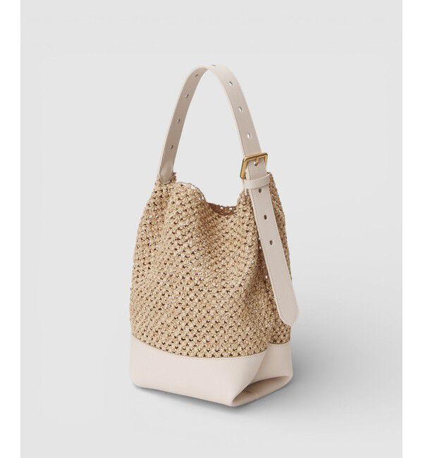 allureville「ラフィアコンビバケツバッグ」|ショルダー・メッセンジャー|