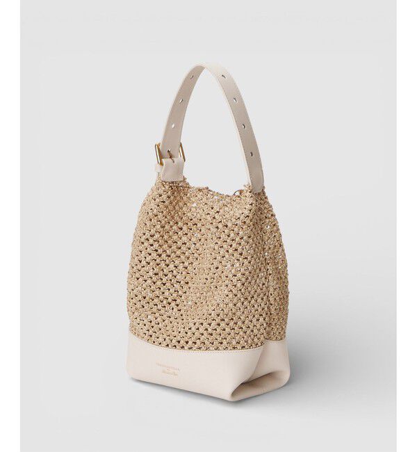 allureville「ラフィアコンビバケツバッグ」|ショルダー・メッセンジャー|