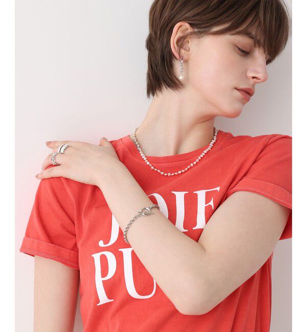 allureville「ピグメントダイクラシックロゴT」|Tシャツ・カットソー|レッド