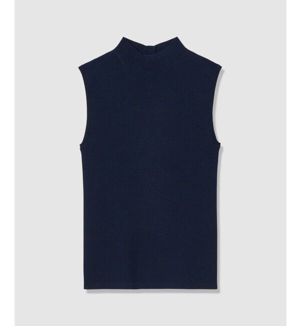 allureville「バック釦ディティールプルオーバー」|ニット・セーター|ネイビー