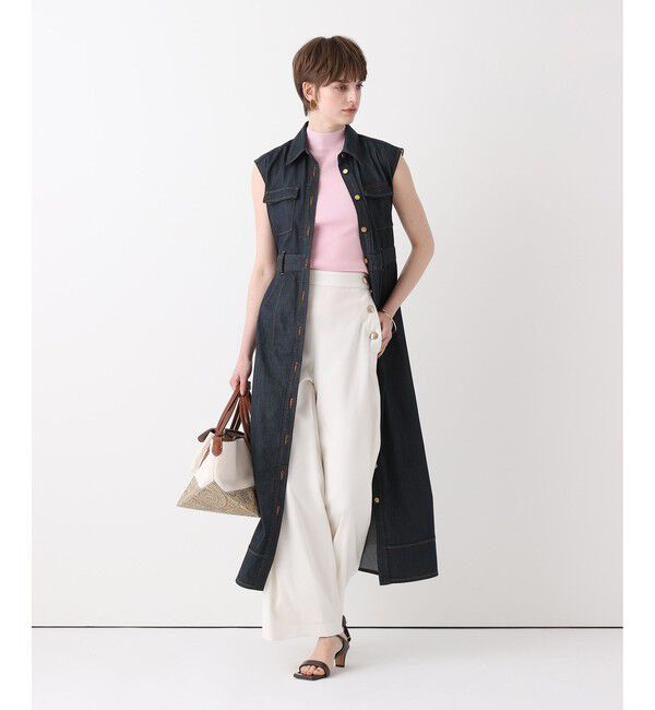 allureville「シャンブレーデニムライクワンピース」|ワンピース|