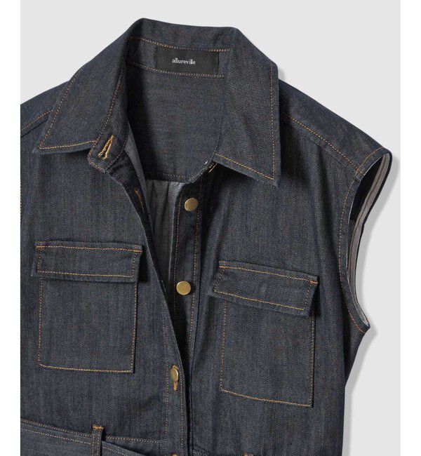 allureville「シャンブレーデニムライクワンピース」|ワンピース|