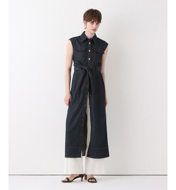 allureville「シャンブレーデニムライクワンピース」|ワンピース|