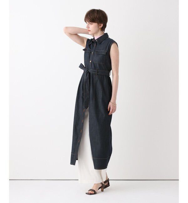 allureville「シャンブレーデニムライクワンピース」|ワンピース|