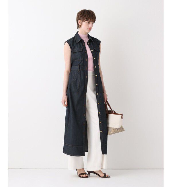 allureville「シャンブレーデニムライクワンピース」|ワンピース|