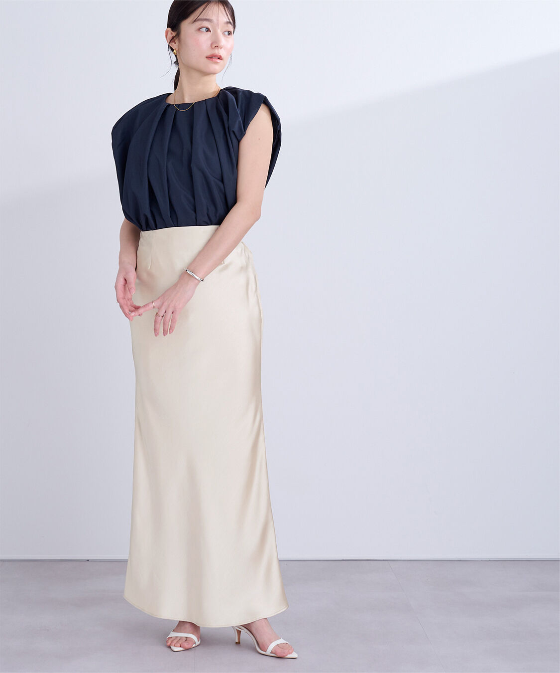 ur's「サテンマーメイドマキシスカート」|スカート|
