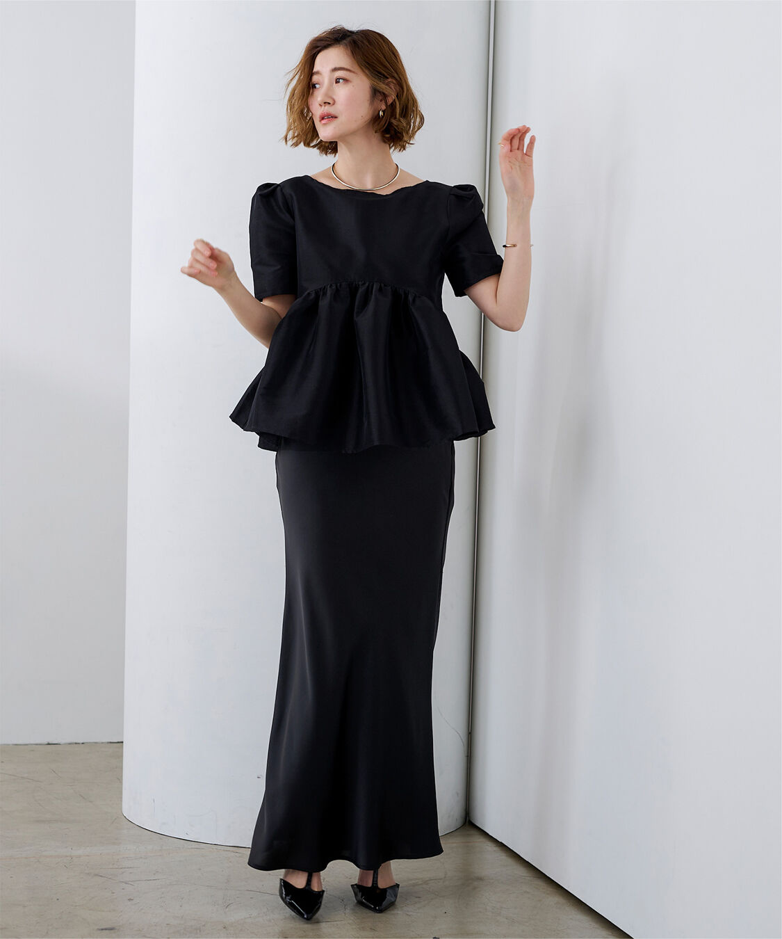 ur's「サテンマーメイドマキシスカート」|スカート|