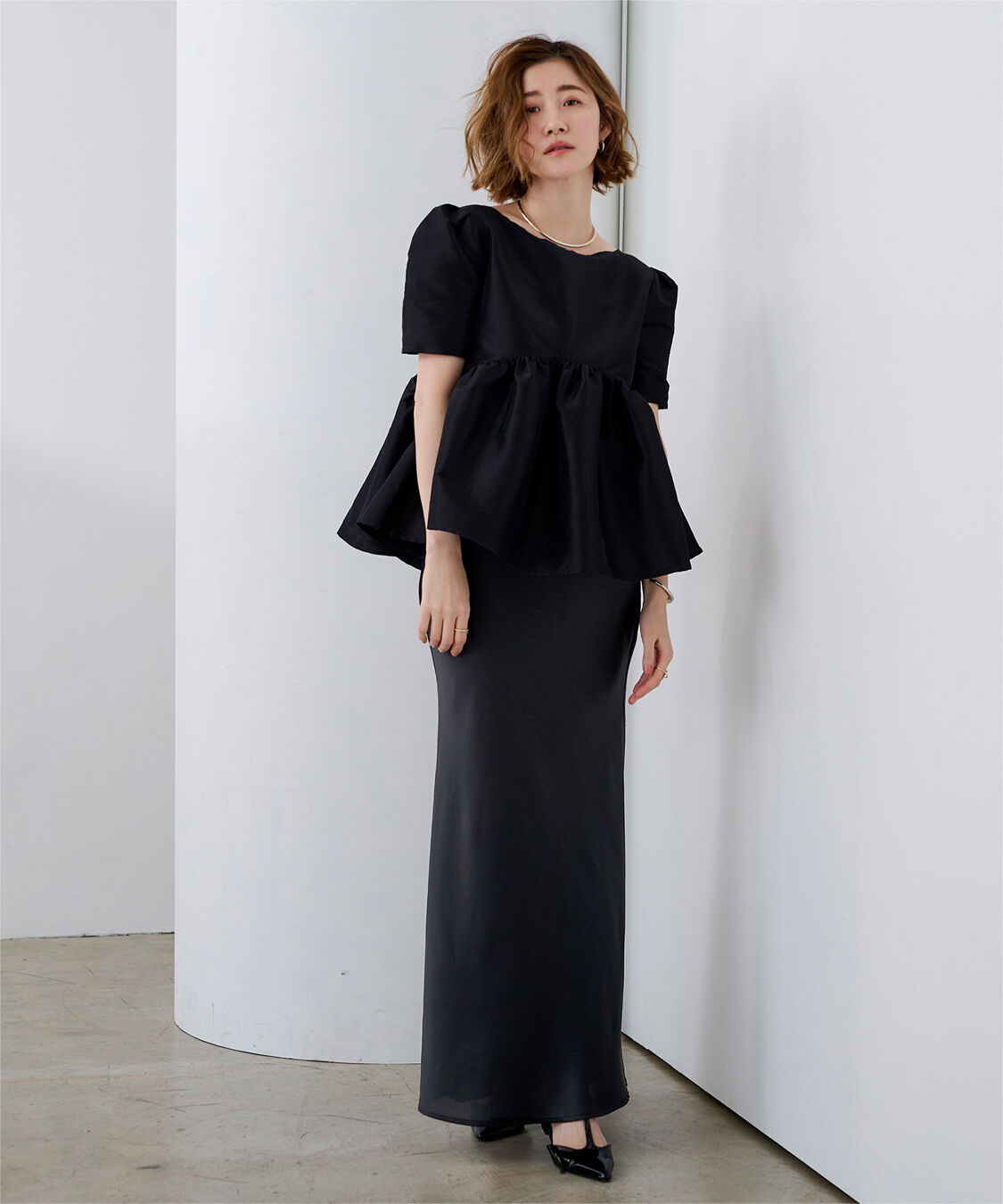 ur's「サテンマーメイドマキシスカート」|スカート|