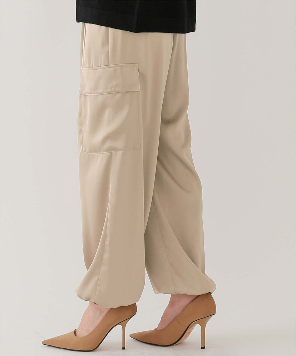 ur's「サテンパラシュートパンツ」|カーゴ|