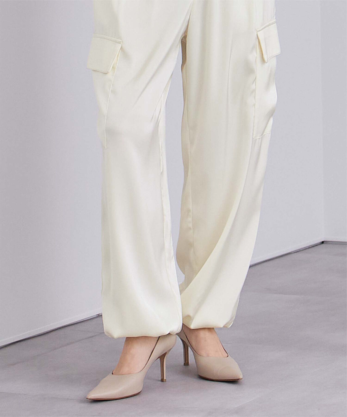 ur's「サテンパラシュートパンツ」|カーゴ|