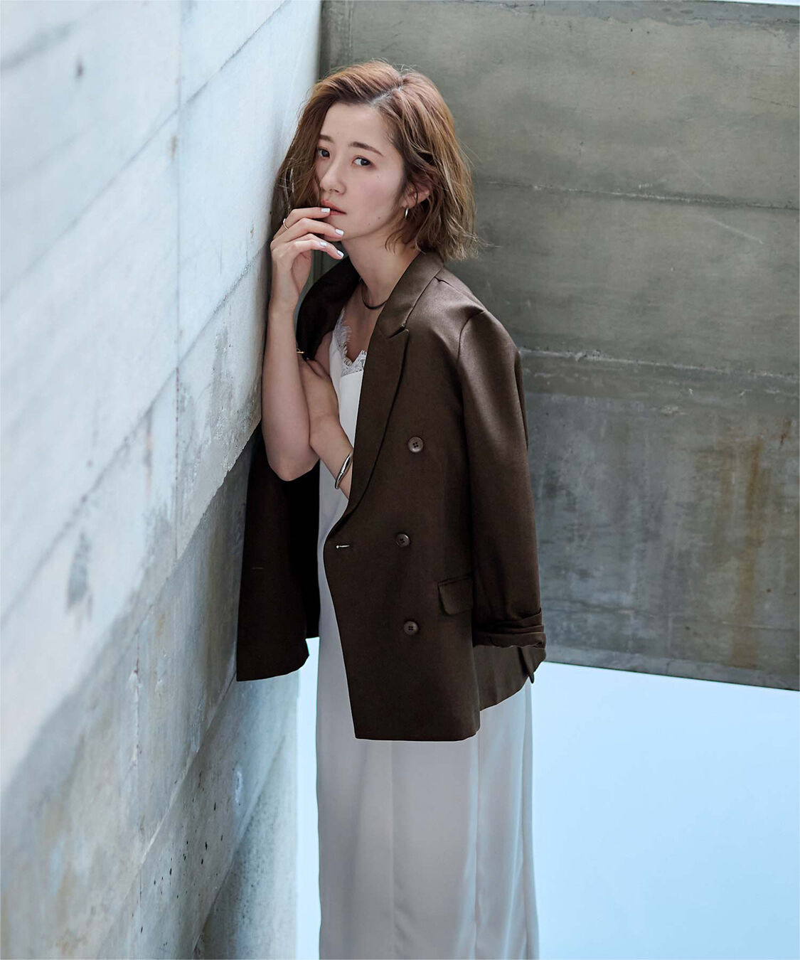 ur's「リネンライクダブルブレストジャケット」|テーラードジャケット|