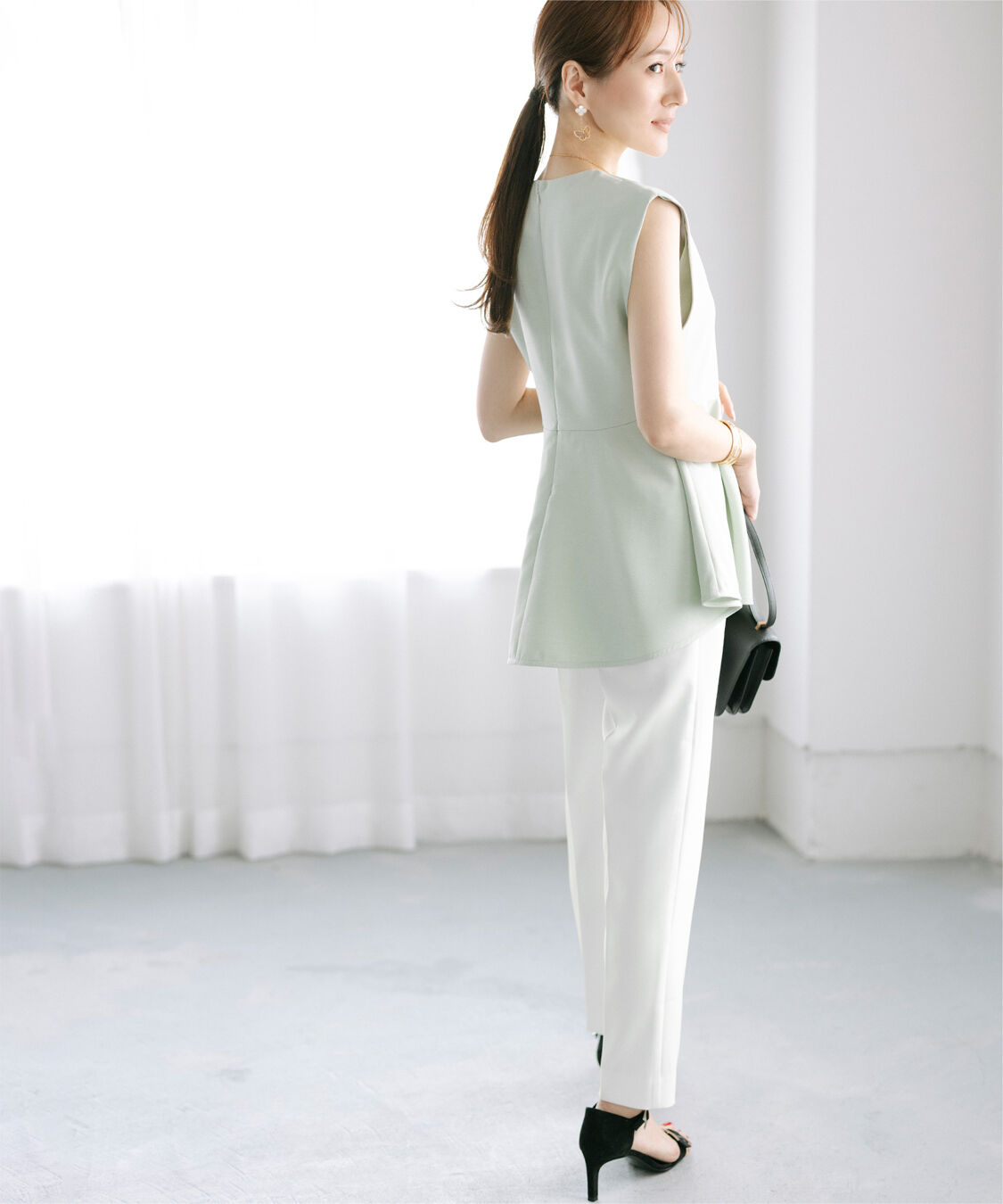 ur's「【星玲奈さんコラボアイテム】ハイウエストスリムパンツ」|スラックス|