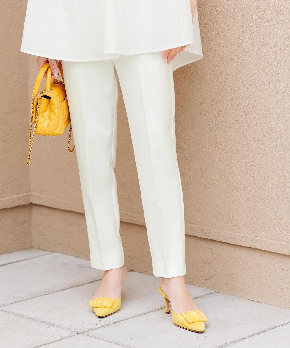 ur's「【星玲奈さんコラボアイテム】ハイウエストスリムパンツ」|スラックス|