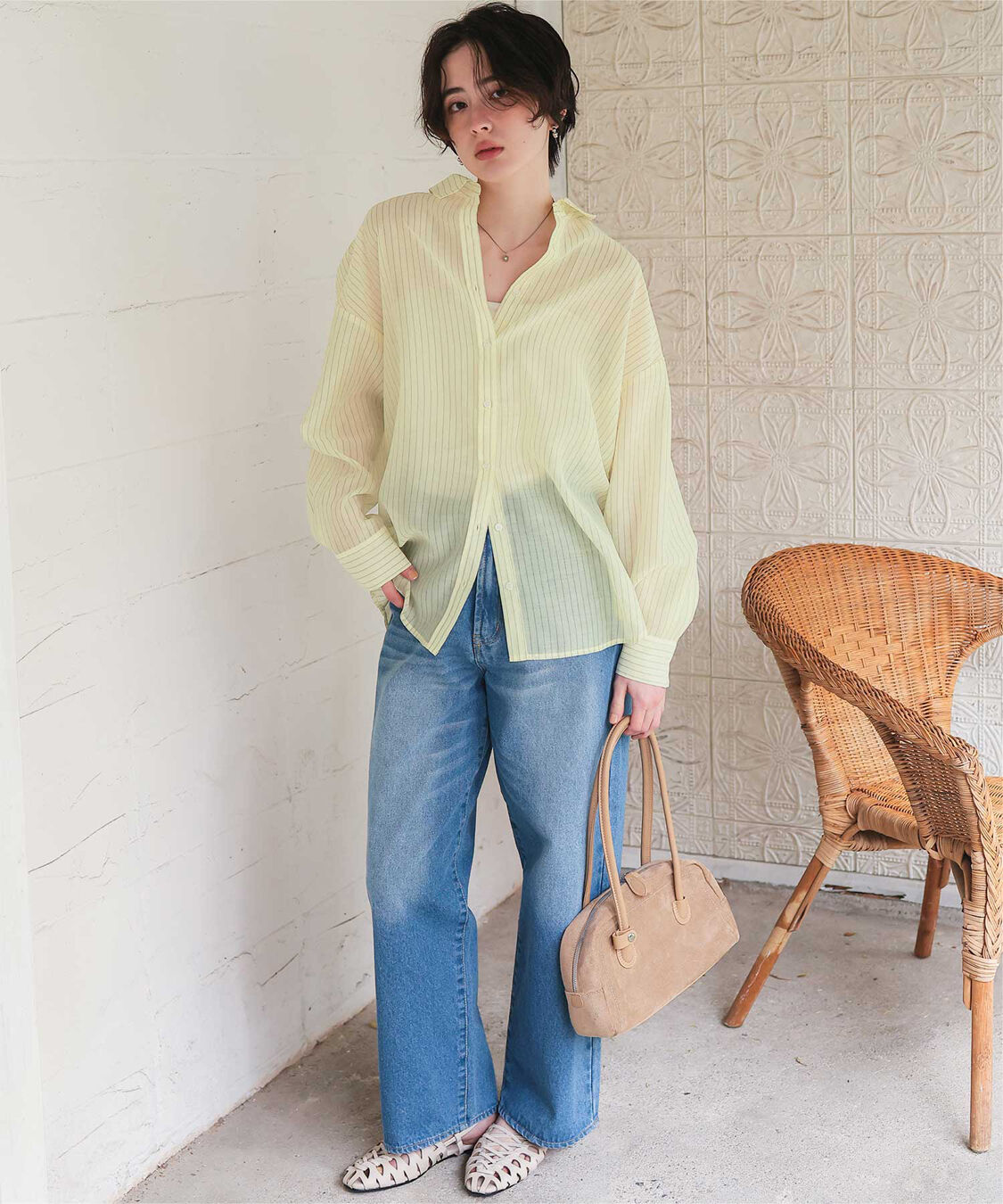 titivate「シアーストライプシャツ」|シャツ・ブラウス|