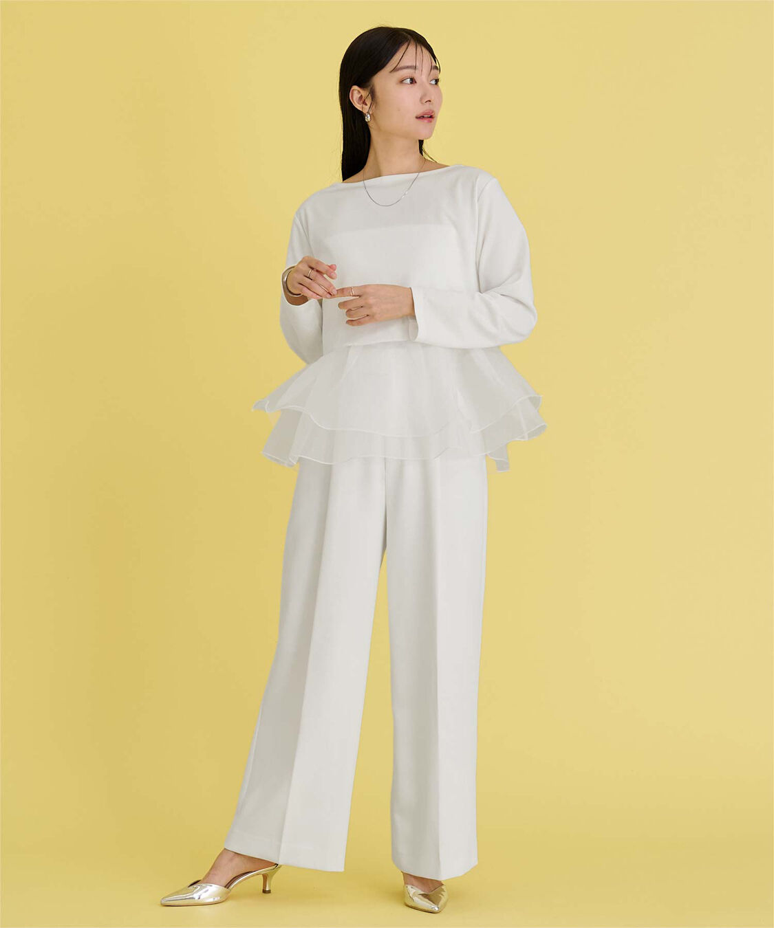 ur's「チュールドッキングペプラムプルオーバー」|Tシャツ・カットソー|