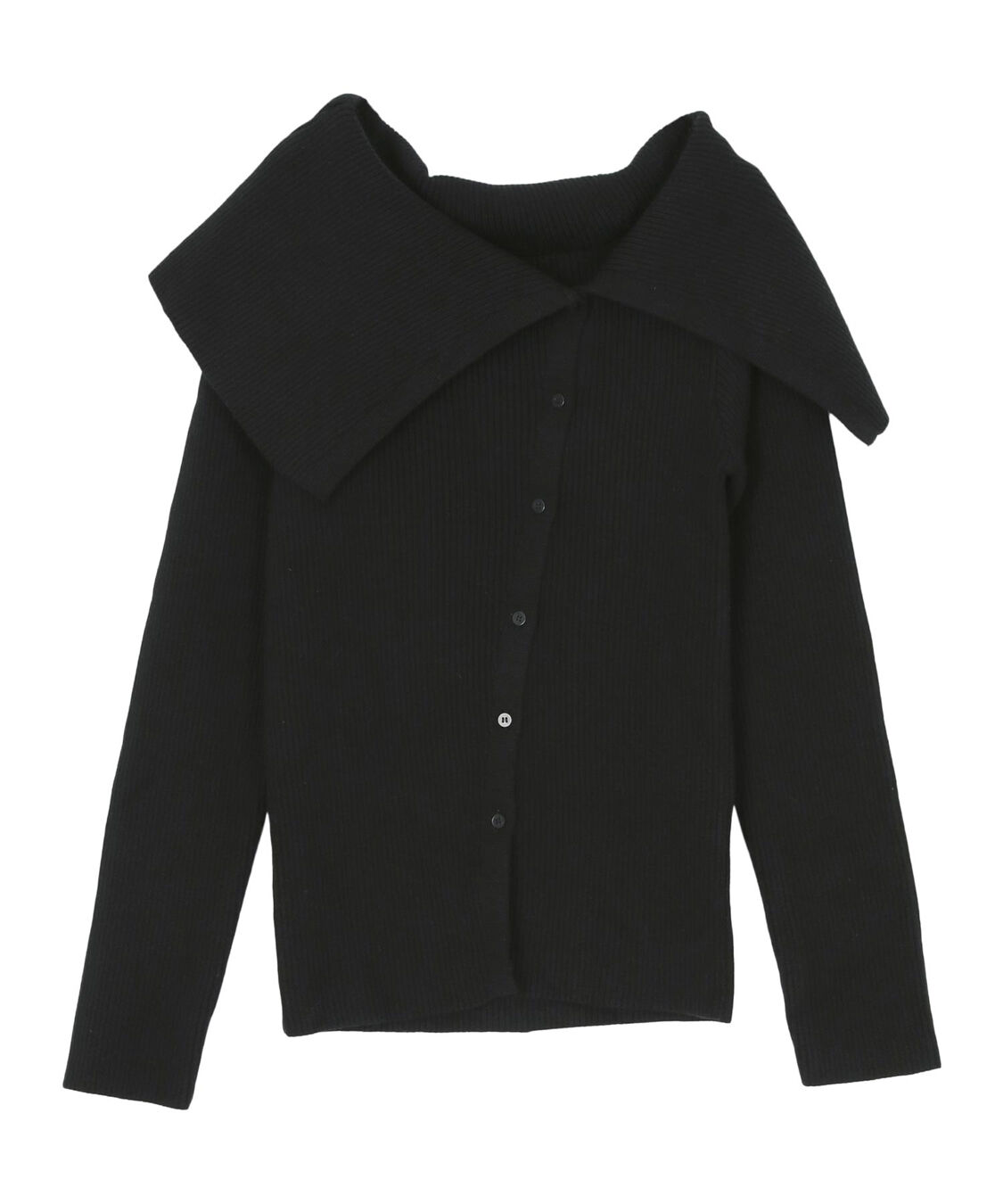 titivate「アシンメトリーオフショルダーニットトップス」|ニット・セーター|