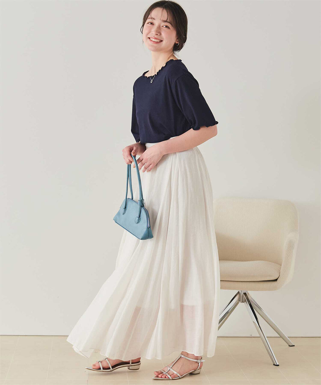 titivate「機能性リブカットソーメロートップス」|Tシャツ・カットソー|