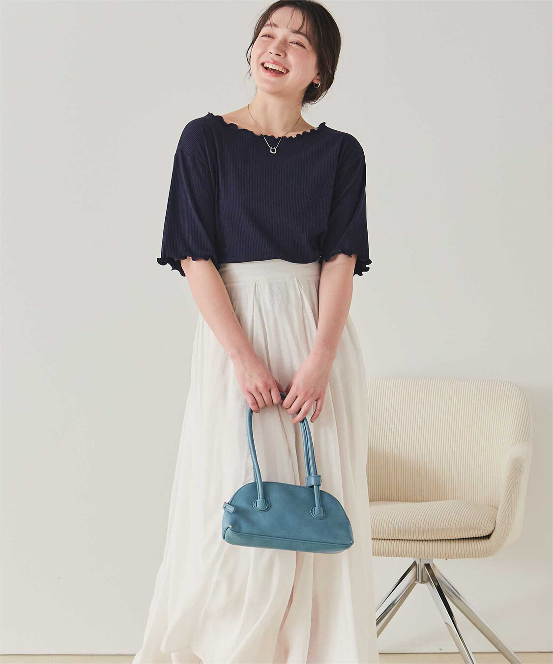 titivate「機能性リブカットソーメロートップス」|Tシャツ・カットソー|