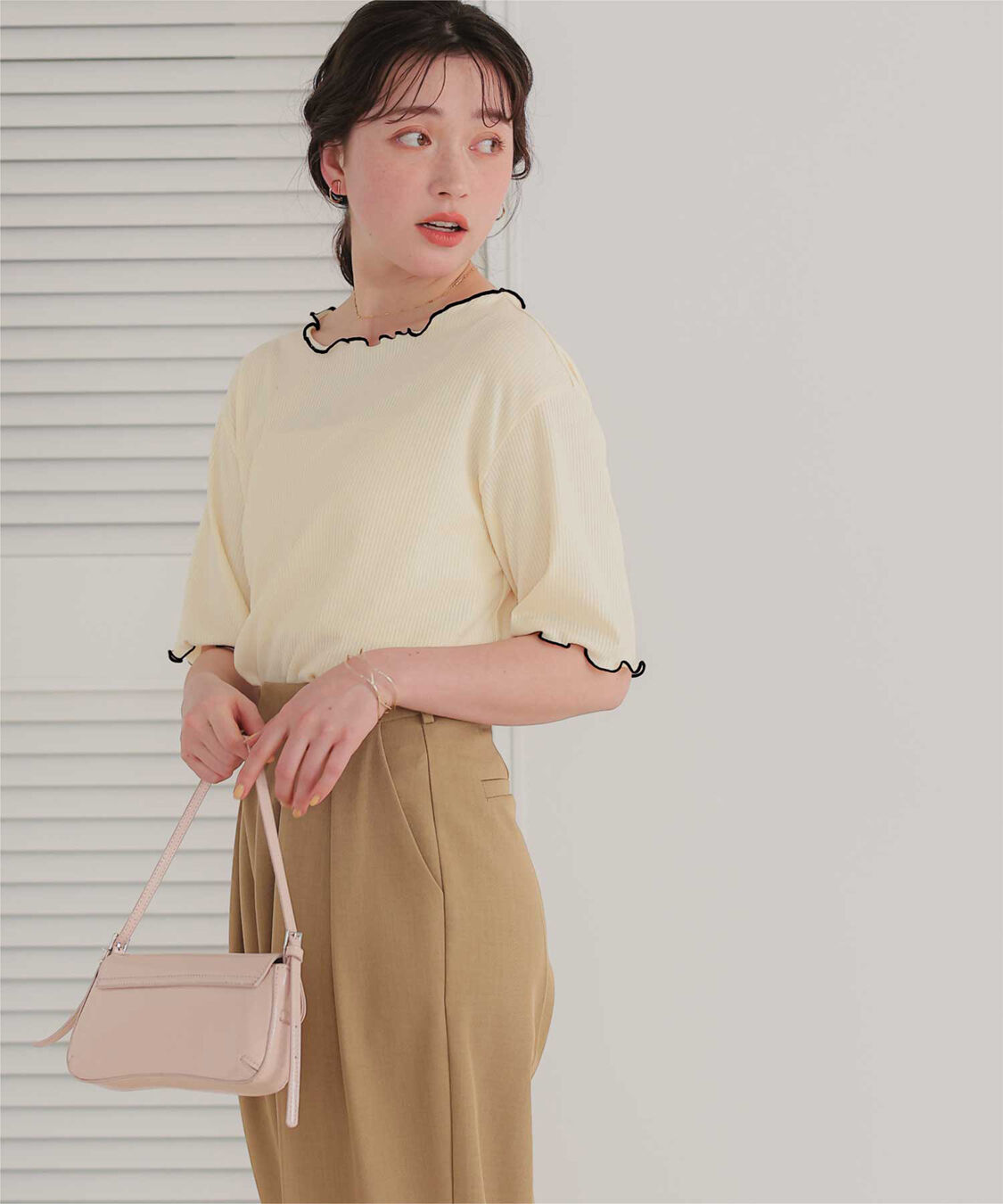 titivate「機能性リブカットソーメロートップス」|Tシャツ・カットソー|