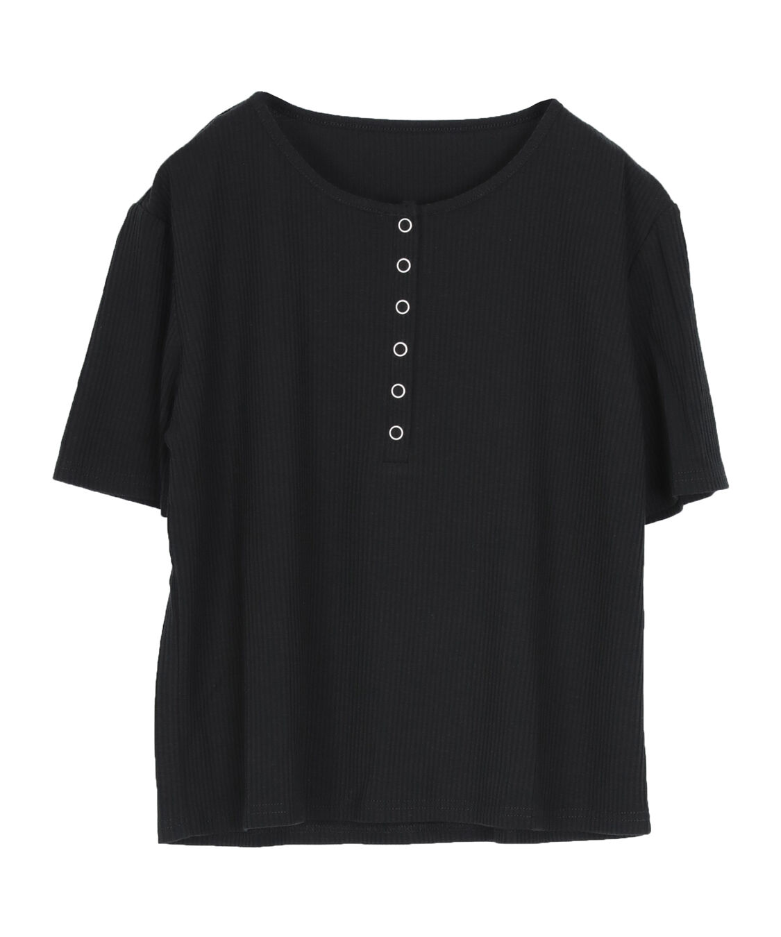 titivate「機能性リブカットソーヘンリーネックトップス」|Tシャツ・カットソー|