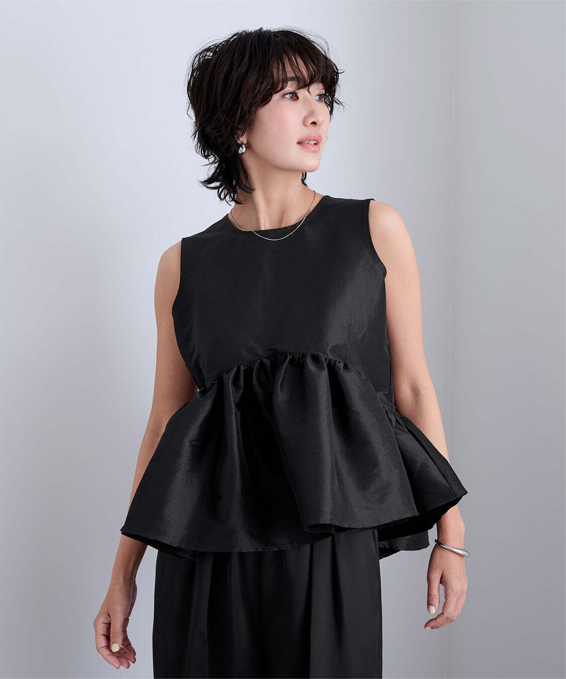 ur's「チューリップブラウス」|シャツ・ブラウス|ブラック