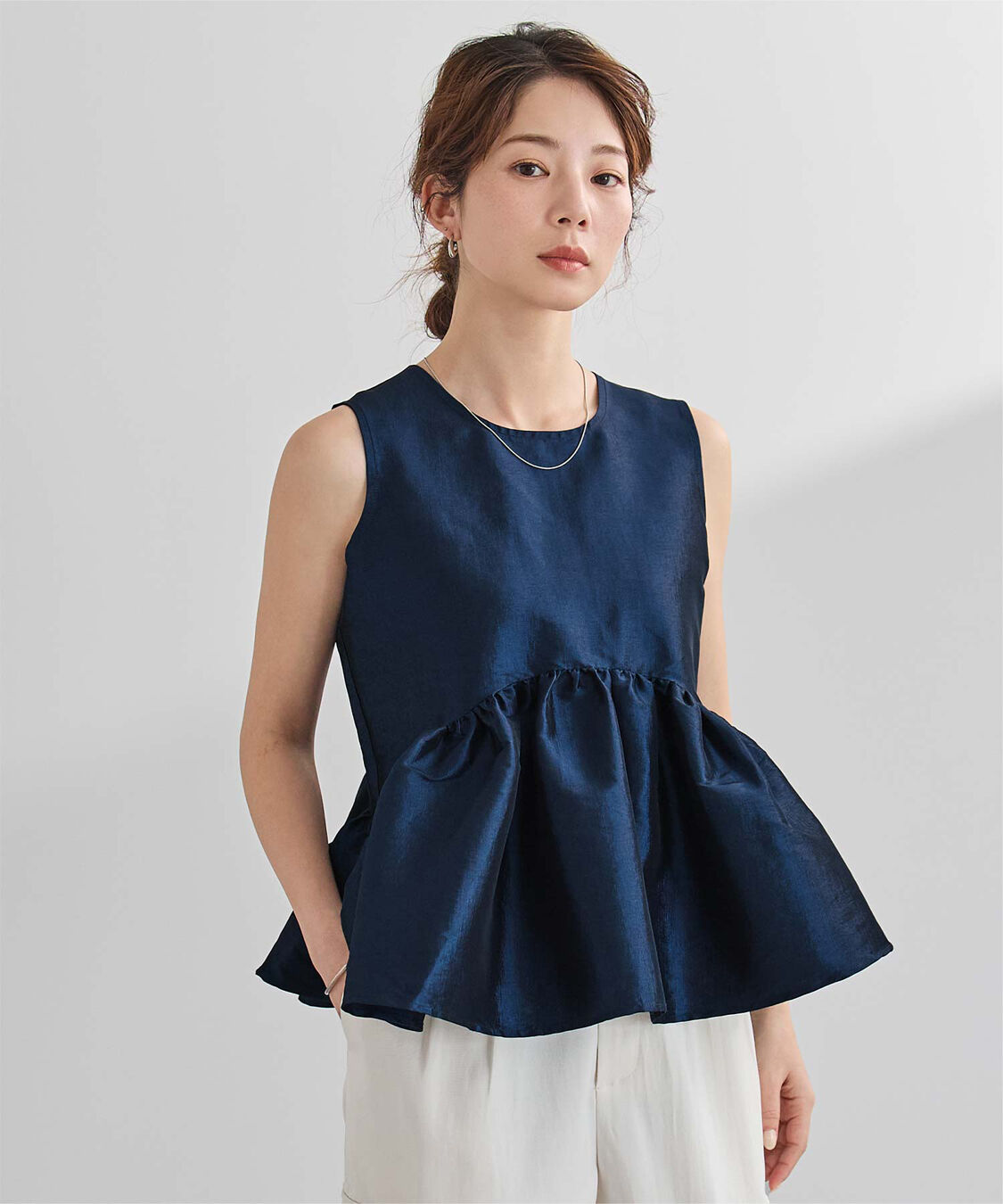 ur's「チューリップブラウス」|シャツ・ブラウス|ネイビー
