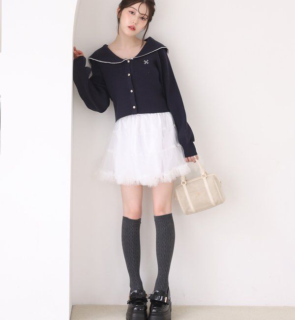  「ロゴ刺繍セーラーニット」|ニット・セーター|