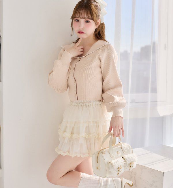  「ロゴ刺繍セーラーニット」|ニット・セーター|