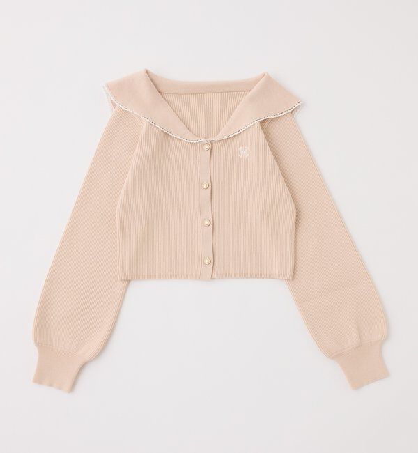  「ロゴ刺繍セーラーニット」|ニット・セーター|