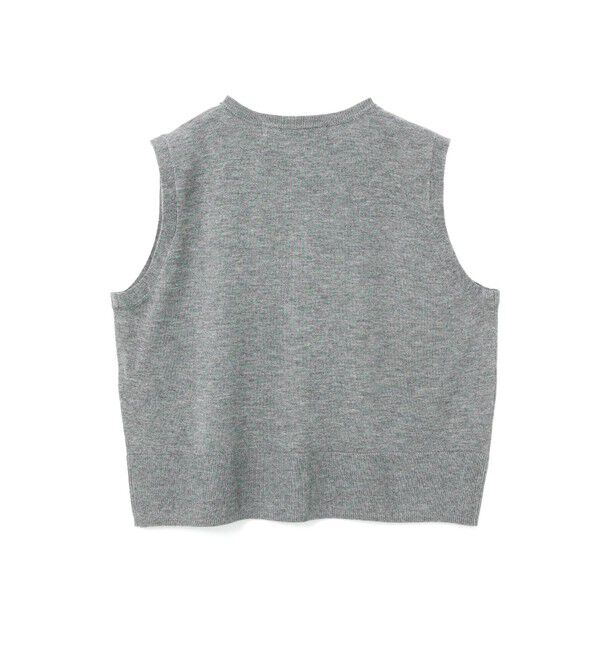 mizuiro ind「mizuiro ind クルーネックショートベスト」|ベスト・ジレ|