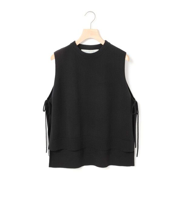 MidiUmi「MidiUmi サイドリボンベスト」|ベスト・ジレ|ブラック