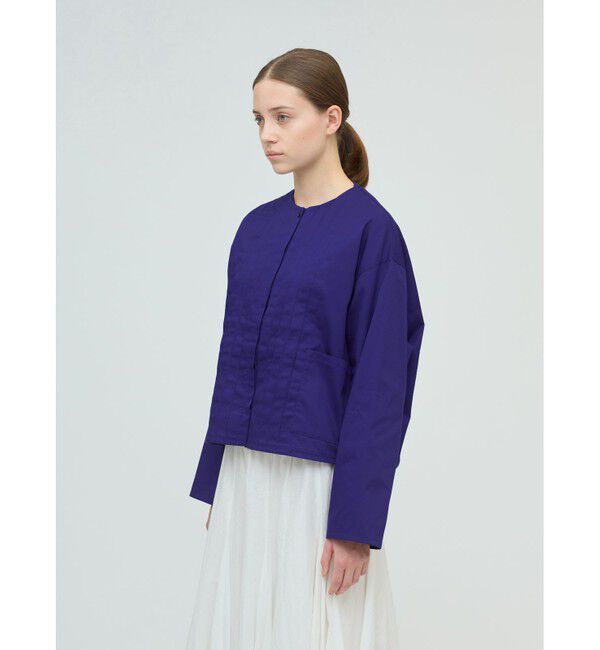 mizuiro ind「mizuiro ind クルーネックピンタックシャツ」|シャツ・ブラウス|