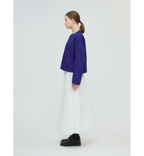 mizuiro ind「mizuiro ind クルーネックピンタックシャツ」|シャツ・ブラウス|