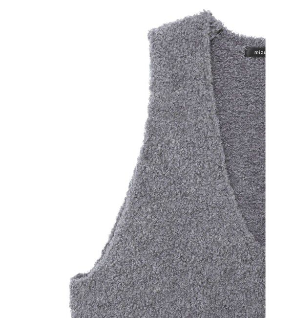mizuiro ind「mizuiro ind へアリーVネックベスト」|ベスト・ジレ|