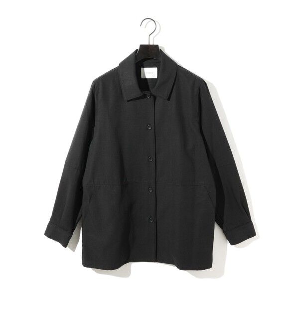 MIDIUMISOLID「MIDIUMISOLID for Ladies ダックロングシャツ」|シャツ・ブラウス|ブラック