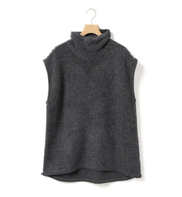 MidiUmi「MidiUmi パイルボアハイネックベスト」|ベスト・ジレ|チャコールグレー