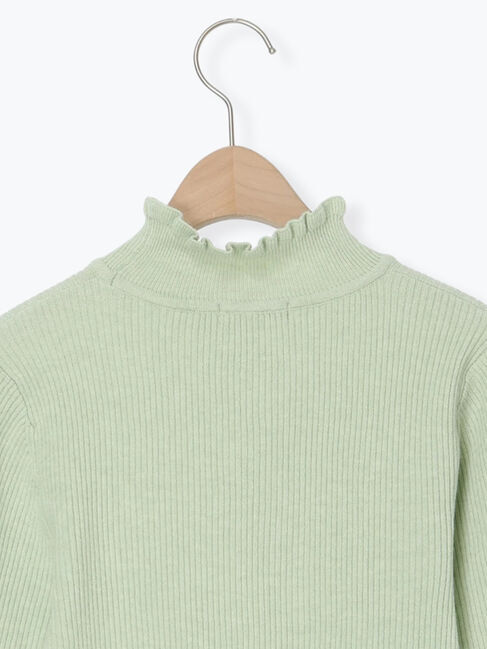 Samansa Mos2「【マシンウォッシャブル】もちもちリブフリルタートルネックニット」|ニット・セーター|