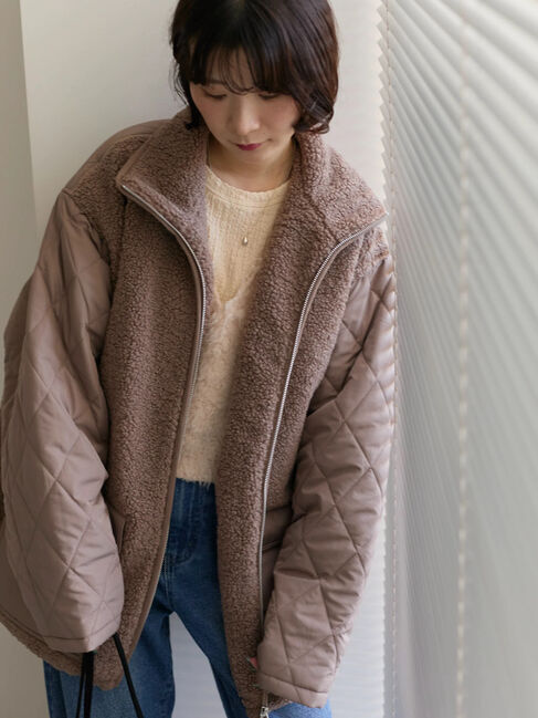 Samansa Mos2 blue「ふくれジャカードクルーネックプルオーバー」|Tシャツ・カットソー|