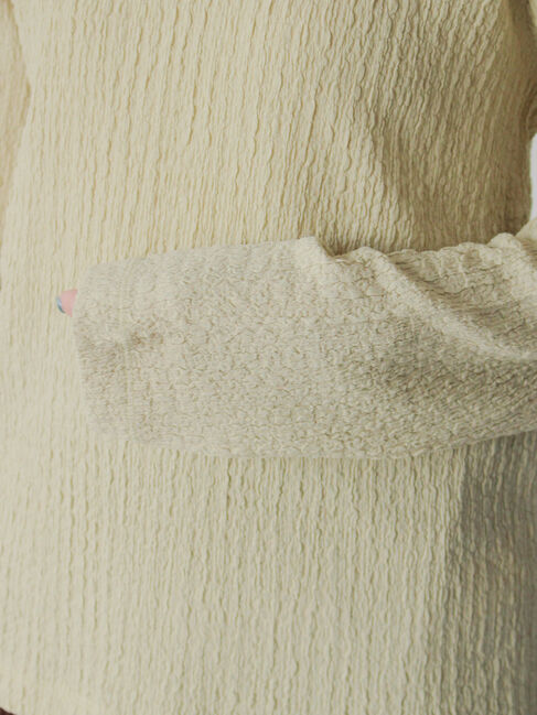 Samansa Mos2 blue「ふくれジャカードクルーネックプルオーバー」|Tシャツ・カットソー|